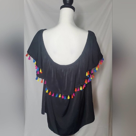 Plus Size I.N.C. Popsicle Off Shoulder Top - Picture 4 of 6